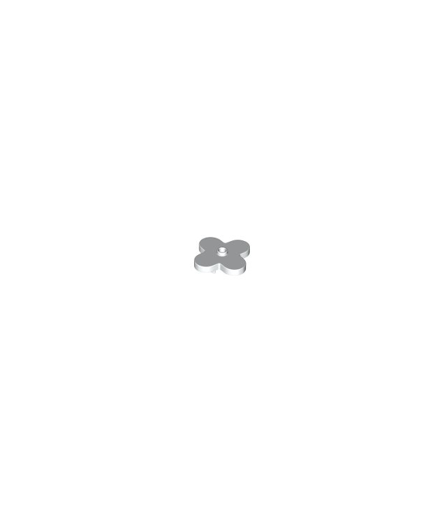 LEGO - Plant bloem 4 x 4 afgeronde bloemblaadjes - White | N