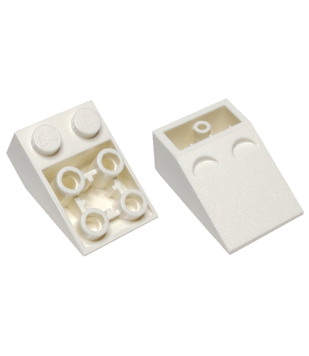 LEGO - Helling, omgekeerd 33 graden graden 3 x 2 met holle ronde onderbuis - White | N