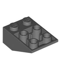 LEGO - Helling, omgekeerd 33 graden graden 3 x 2 met holle ronde onderbuis - Dark Bluish Gray | N - Thumbnail