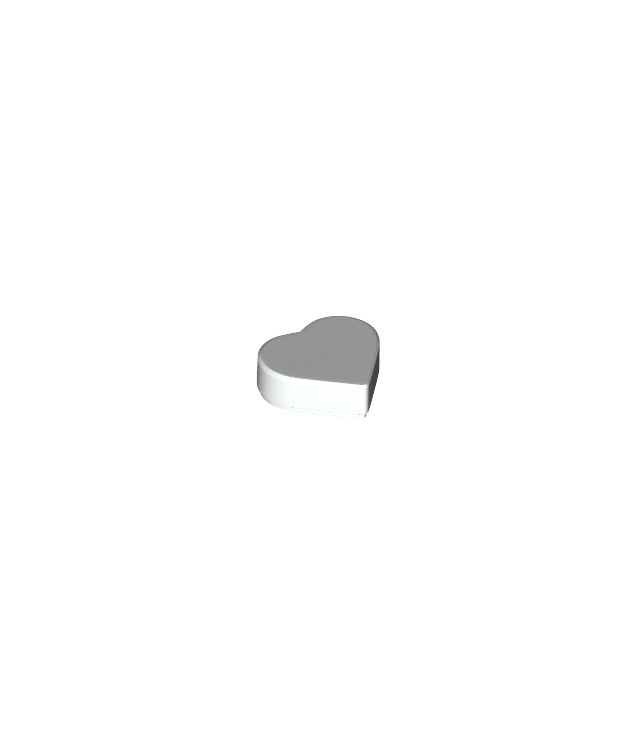 LEGO - Tegel, rond 1 x 1 hart - White | N