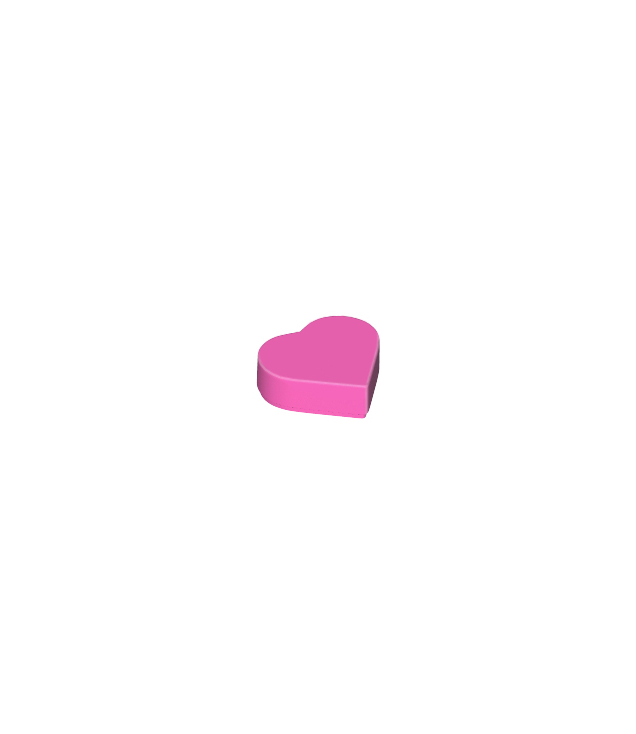 LEGO - Tegel, rond 1 x 1 hart - Dark Pink | N