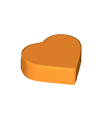 LEGO - Tegel, rond 1 x 1 hart - Orange | N - Thumbnail