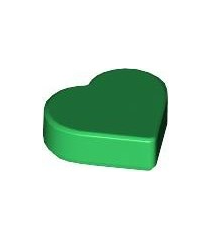 LEGO - Tegel, rond 1 x 1 hart - Green | N - Thumbnail