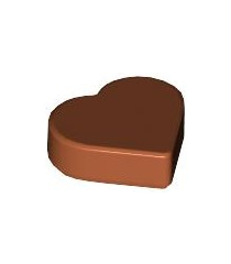 LEGO - Tegel, rond 1 x 1 hart - Dark Orange | N - Thumbnail