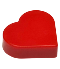 LEGO - Tegel, rond 1 x 1 hart - Red | N - Thumbnail