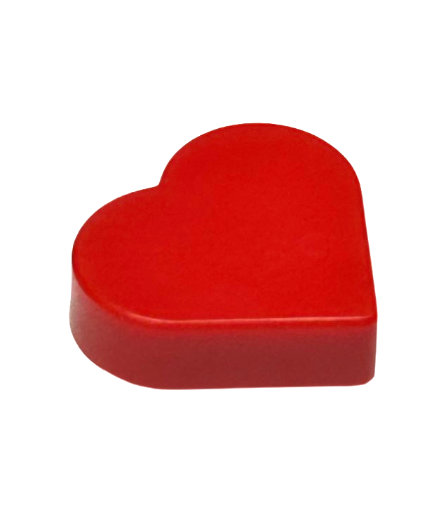 LEGO - Tegel, rond 1 x 1 hart - Red | N