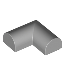 LEGO - Helling, gebogen 2 x 2 x 2/3 dubbele hoek - Light Bluish Gray | N - Thumbnail