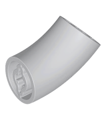 LEGO - Steen, rond 2 x 2 bocht 45 graden graden (27,7mm hoogte) - Light Bluish Gray | N - Thumbnail