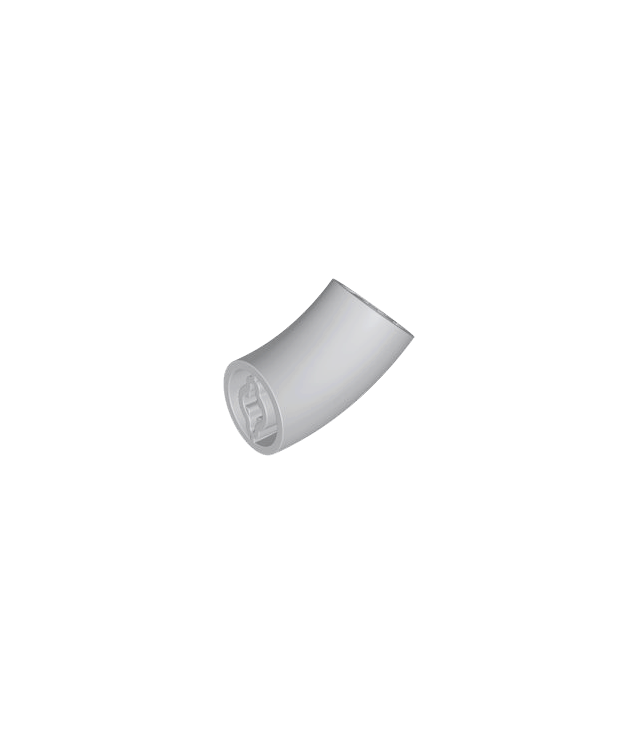 LEGO - Steen, rond 2 x 2 bocht 45 graden graden (27,7mm hoogte) - Light Bluish Gray | N