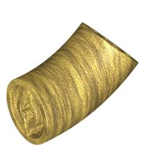 LEGO - Steen, rond 2 x 2 bocht 45 graden graden (27,7mm hoogte) - Pearl Gold | N - Thumbnail