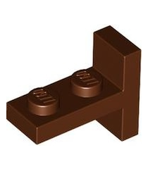 LEGO - Beugel 1 x 2 - 2 x 1 gecentreerd - Reddish Brown | N - Thumbnail