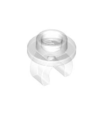 LEGO - Plaat, rond 1 x 1 met clip aan onderzijde - Trans-Clear | N - Thumbnail