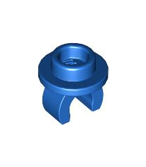 LEGO - Plaat, rond 1 x 1 met clip aan onderzijde - Blue | N - Thumbnail