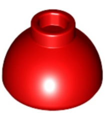 LEGO - Steen, rond 1 1/2 x 1 1/2 x 2/3 koepelvormig - Red | N - Thumbnail