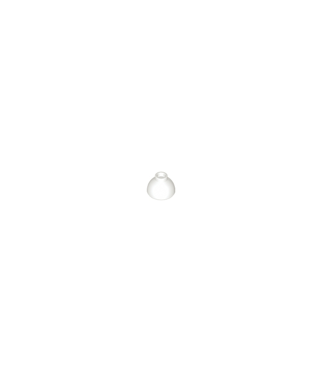 LEGO - Steen, rond 1 1/2 x 1 1/2 x 2/3 koepelvormig - White | N