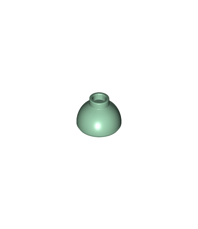 LEGO - Steen, rond 1 1/2 x 1 1/2 x 2/3 koepelvormig - Sand Green | N