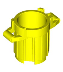 LEGO - Container, vuilnisbak met 4 dekselhouders - Neon Yellow | N - Thumbnail