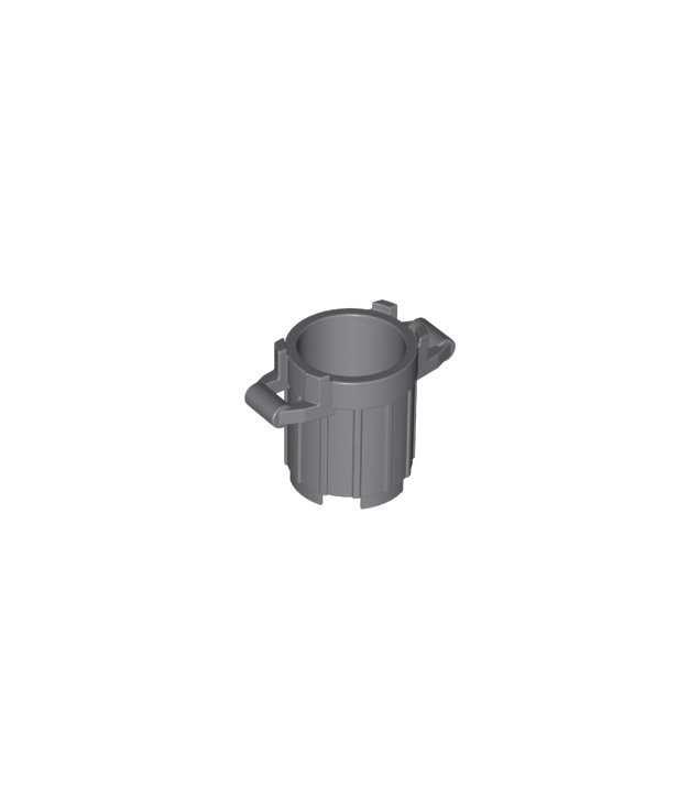 LEGO - Container, vuilnisbak met 4 dekselhouders - Dark Bluish Gray | N