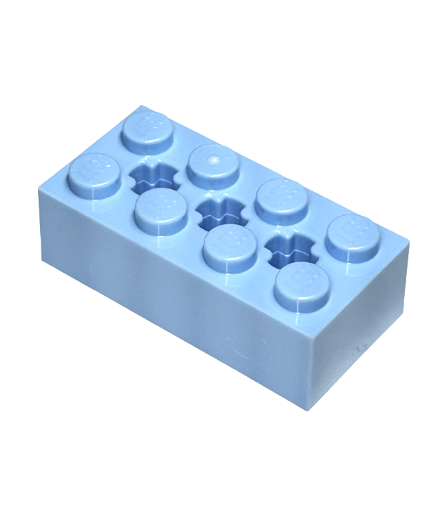 LEGO - Technic, steen 2 x 4 met 3 as-gaten - Bright Light Blue | N