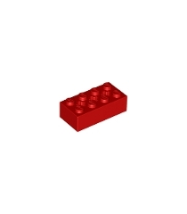 LEGO - Technic, steen 2 x 4 met 3 as-gaten - Red | N - Thumbnail