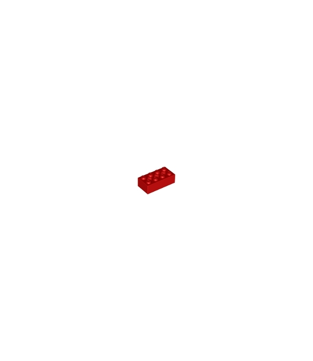 LEGO - Technic, steen 2 x 4 met 3 as-gaten - Red | N