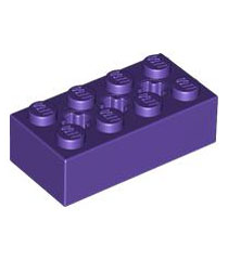 LEGO - Technic, steen 2 x 4 met 3 as-gaten - Dark Purple | N - Thumbnail