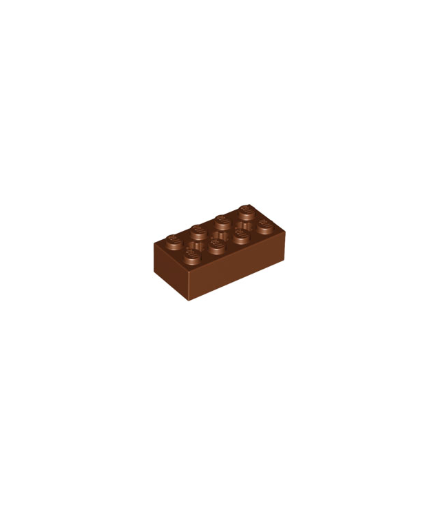 LEGO - Technic, steen 2 x 4 met 3 as-gaten - Reddish Brown | N