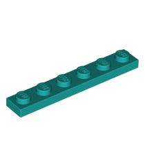 LEGO - Plaat 1 x 6 - Dark Turquoise | N - Thumbnail