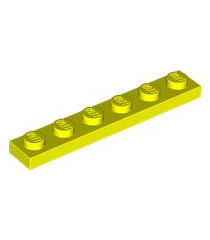 LEGO - Plaat 1 x 6 - Neon Yellow | N - Thumbnail