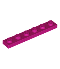 LEGO - Plaat 1 x 6 - Magenta | N - Thumbnail