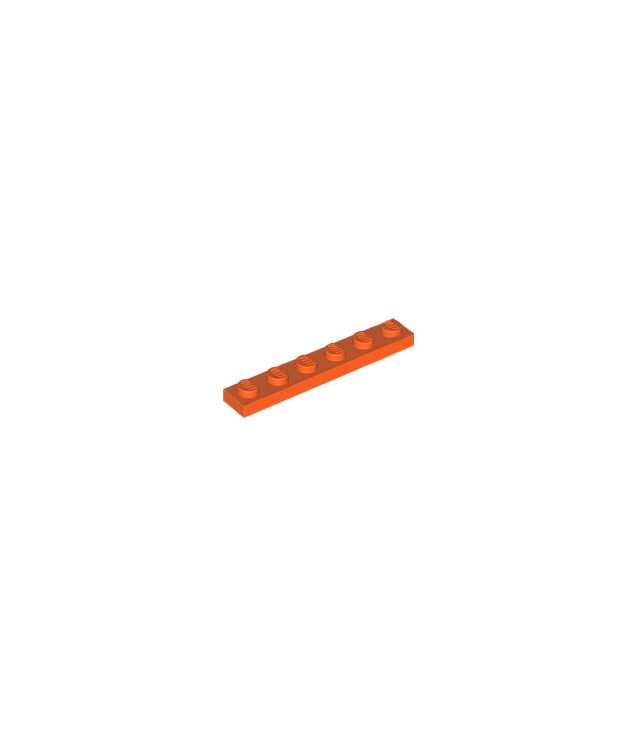 LEGO - Plaat 1 x 6 - Reddish Orange | N