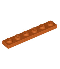 LEGO - Plaat 1 x 6 - Dark Orange | N - Thumbnail