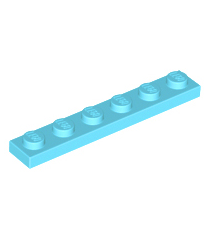 LEGO - Plaat 1 x 6 - Medium Azure | N - Thumbnail