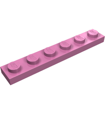 LEGO - Plaat 1 x 6 - Dark Pink | N - Thumbnail