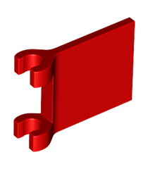 LEGO - Vlag 2 x 2 vierkant met uitlopende rand - Red | N - Thumbnail