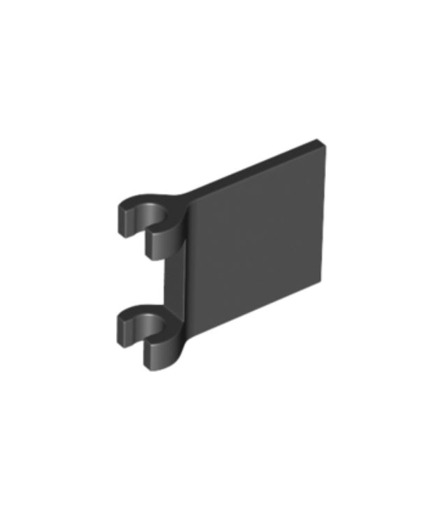 LEGO - Vlag 2 x 2 vierkant met uitlopende rand - Black | N