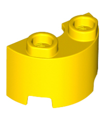 LEGO - Halve cilinder 1 x 2 x 1 - Yellow | N - Thumbnail