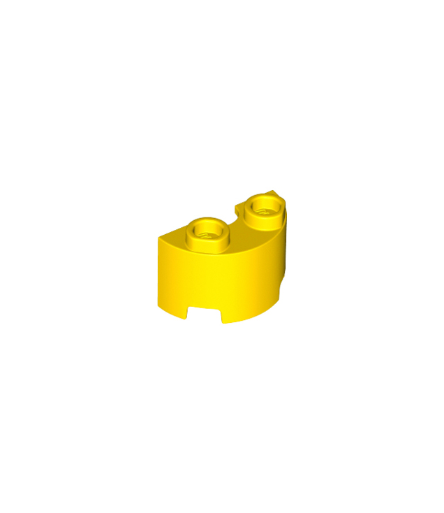 LEGO - Halve cilinder 1 x 2 x 1 - Yellow | N