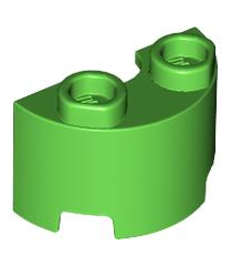 LEGO - Halve cilinder 1 x 2 x 1 - Bright Green | N - Thumbnail