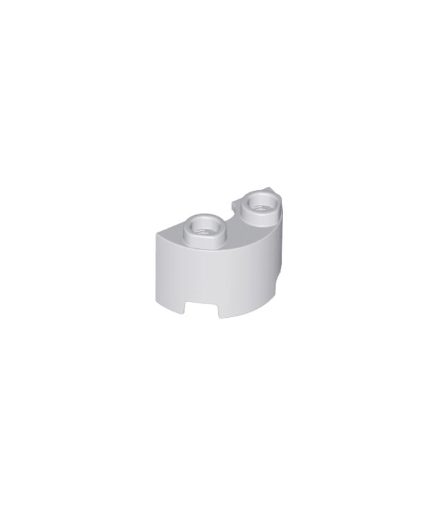 LEGO - Halve cilinder 1 x 2 x 1 - Light Bluish Gray | N