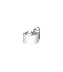 LEGO - Halve cilinder 1 x 2 x 1 - White | N - Thumbnail