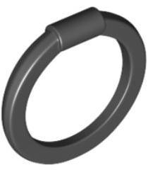 LEGO - Minifiguur-wapen ringmes / chakram - Black | N - Thumbnail