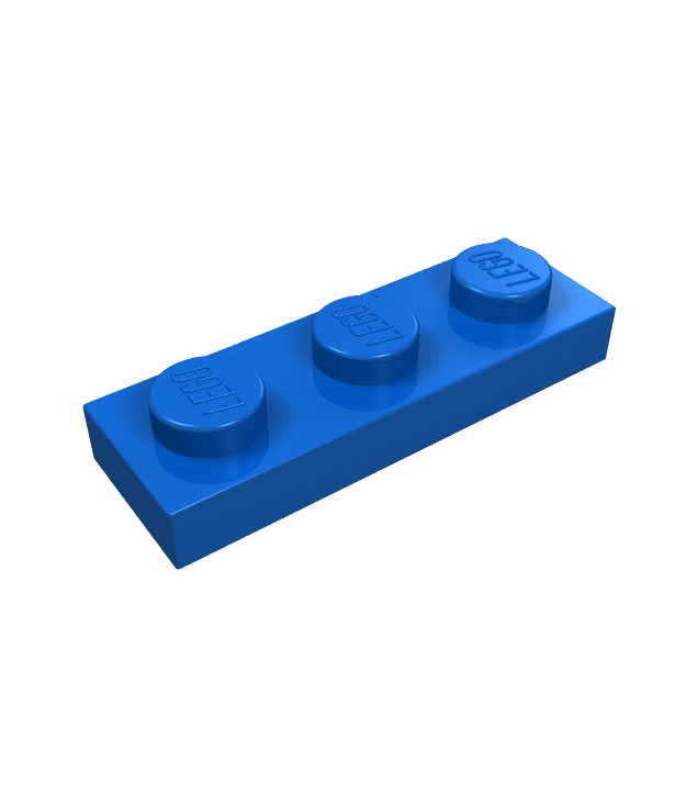 LEGO - Plaat 1 x 3 - Blue | N