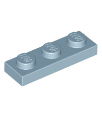 LEGO - Plaat 1 x 3 - Sand Blue | N - Thumbnail
