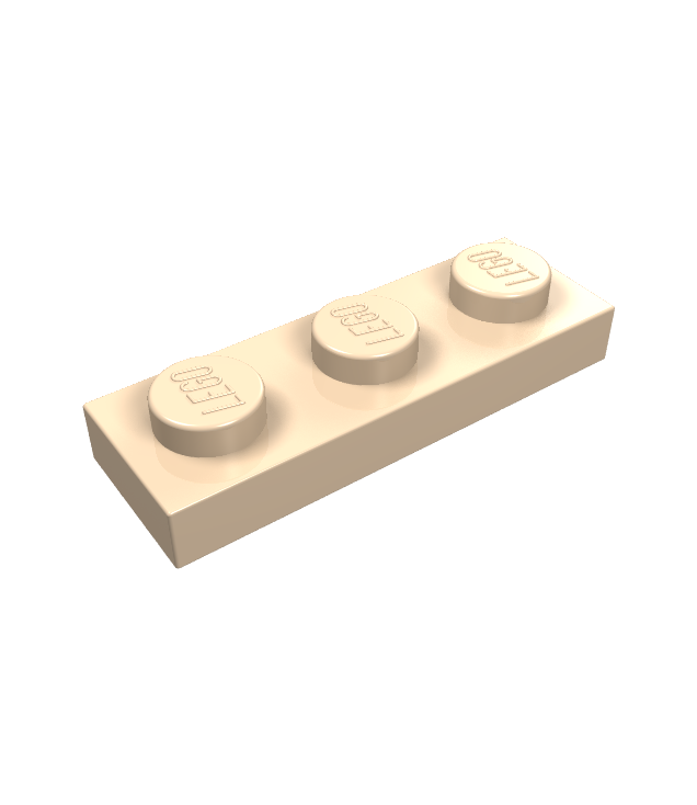 LEGO - Plaat 1 x 3 - Light Nougat | N