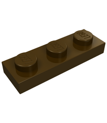 LEGO - Plaat 1 x 3 - Dark Brown | N - Thumbnail