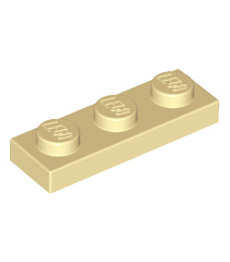 LEGO - Plaat 1 x 3 - Tan | N - Thumbnail
