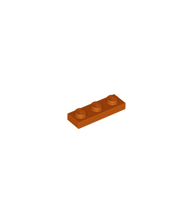LEGO - Plaat 1 x 3 - Dark Orange | N