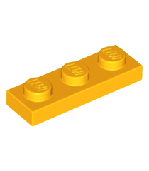 LEGO - Plaat 1 x 3 - Bright Light Orange | N - Thumbnail