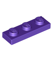 LEGO - Plaat 1 x 3 - Dark Purple | N - Thumbnail